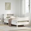 vidaXL Bed Frame without Mattress White 90x200 cm Solid Wood Pine