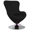 vidaXL Egg Chair Black 63 x 73 x 90 cm Fabric