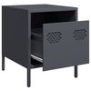 vidaXL Bedside Cabinet Anthracite 35x39x43.5 cm Steel