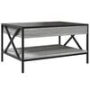 vidaXL Coffee Table with Infinity LED Grey Sonoma 70x50x38 cm