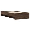 vidaXL Bed Frame without Mattress Brown Oak 90x190 cm Single Engineered Wood