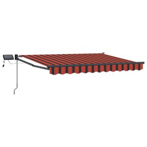 vidaXL Manual Retractable Awning with LEDs 2.5 x 2 m