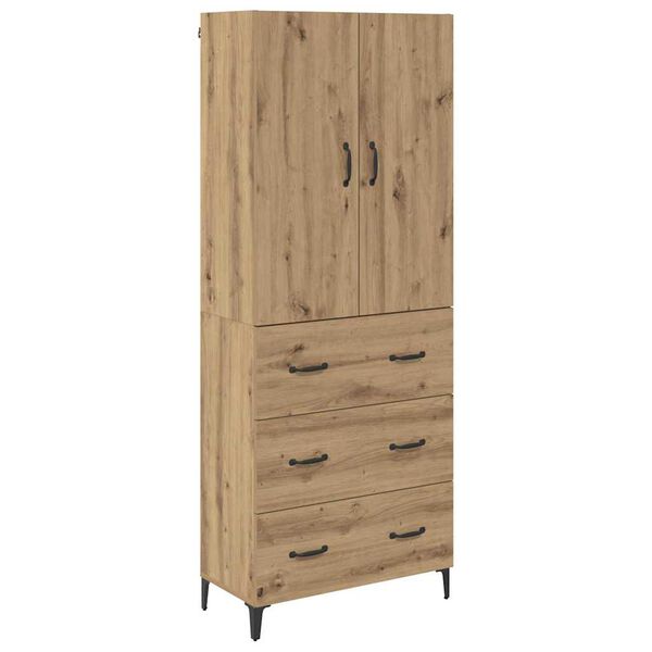 vidaXL Highboard Artisan Oak 69.5 x 34 x 180 cm Engineered Wood