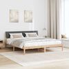 vidaXL Bed frame Brown and dark grey 180 x 200 cm Solid pine wood
