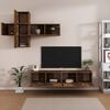 vidaXL 7 Piece TV Cabinet Set Smoked Oak Engineered Wood