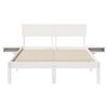 vidaXL Bed Frame with Headboard White 140 x 200 cm Solid Pine Wood