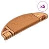 vidaXL Stair Mats Self-adhesive 5 pcs 65x21x4 cm Beige