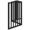 vidaXL Dog Gate Foldable 3 Panels Black 150 cm&nbsp;Poplar Wood