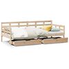 vidaXL Daybed with Drawers without Mattress 90x200 cm Solid Wood