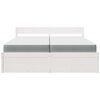 vidaXL Bed with Drawers and Mattress White 200x200 cm Solid Wood Pine