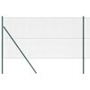 vidaXL Welded Wire Fence Ground Fix 25 x 1.4 m PVC-Coated Steel Green