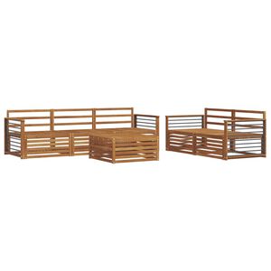 vidaXL Outdoor Sofa Set 6 pcs Natural