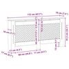 vidaXL Radiator Cover White 172x19x81.5 cm MDF