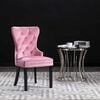 vidaXL Dining Chairs 2 pcs Pink Velvet