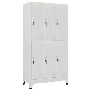 vidaXL Locker Cabinet | Grey | High-quality steel | Large | Locker Cabinet