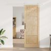 vidaXL Sliding Door ORKDAL Brown 83 x 232 cm Solid Pine Wood