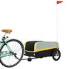 vidaXL Bike Trailer Black and Yellow 45 kg Iron
