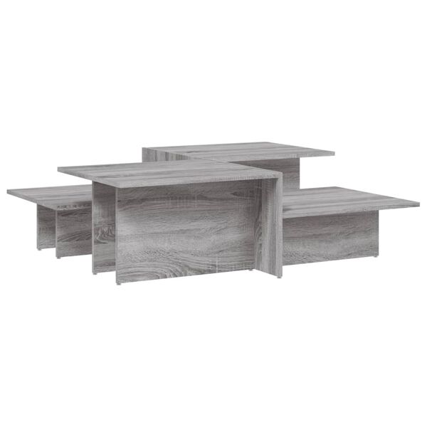 vidaXL Coffee Tables 2 pcs Grey Sonoma Engineered Wood