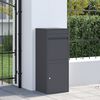 vidaXL Parcel Drop Box with Storage Anthracite 41 x 38 x 103 cm Steel