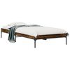 vidaXL Bed Frame without Mattress Smoked Oak 90x190 cm Single