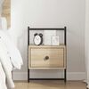 vidaXL Bedside Cabinet Wall-mounted Sonoma Oak 35x30x51 cm Engineered Wood