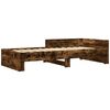 vidaXL Bed Frame without Mattress Smoked Oak 75x190 cm Small Single Engineered Wood