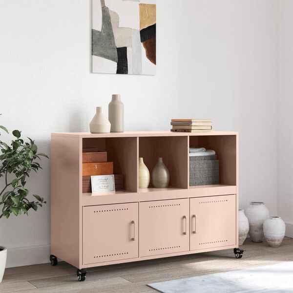 vidaXL Sideboard Pink 100.5x39x72 cm Steel
