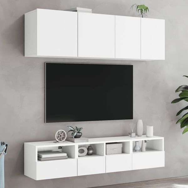 vidaXL TV Wall Cabinet White 40x30x30 cm Engineered Wood