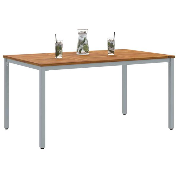 vidaXL Outdoor Tables Natural and grey 150 x 90 x 75 cm