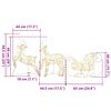 vidaXL LED Reindeers with 40 LEDs 7 pcs Gold PET