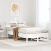 vidaXL Bed Frame without Mattress White 75x190 cm Small Single Solid Wood Pine