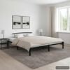 vidaXL Bed Frame without Mattress Black Metal 180x200 cm Super King