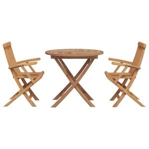 vidaXL Garden Dining Set | Warm teak wood | Fine sanded teak hardwood | Medium