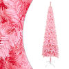 vidaXL Slim Christmas Tree Pink 180 cm