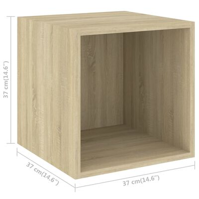 vidaXL Wall Cabinets 2 pcs Sonoma Oak 37x37x37 cm Engineered Wood