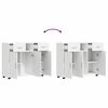 vidaXL Wooden Cabinet White 88.5 x 30.5 x 73 cm Engineered Wood