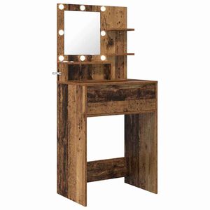 vidaXL Bedroom Dressing Tables with Drawer Old Wood 80 x 39.6 x 135 cm