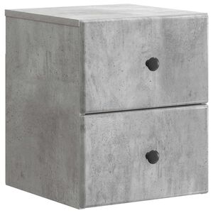 vidaXL Wall-Mounted Bedside Cabinet Concrete Grey 34.5 x 33 x 40 cm