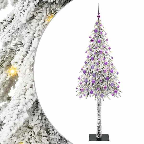 vidaXL Christmas Tree with 300 LEDs White 180 cm PE and Steel