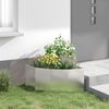 vidaXL Corner Planter Silver 60 x 60 x 35 cm Stainless steel