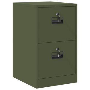 vidaXL File Cabinet Olive Green 44 x 50 x 74.5 cm Cold-Rolled Steel