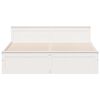 vidaXL Bed Frame without Mattress with Headboard White 180x200 cm Super King Solid Wood Pine