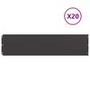 vidaXL Lawn Edgings 20 pcs Black 25x103 cm Cold-rolled Steel