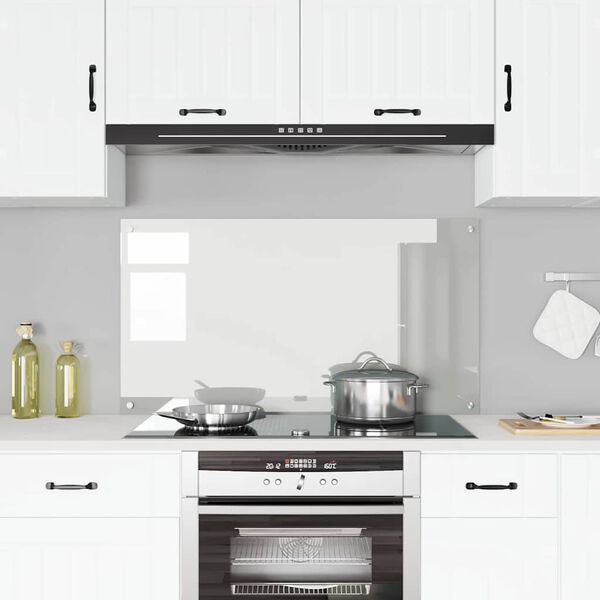 vidaXL Kitchen Backsplash Transparent 120 x 60 x 0.6 cm Tempered Glass