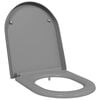 vidaXL Toilet Seat Grey 49 x 36 x 4 cm Duroplast