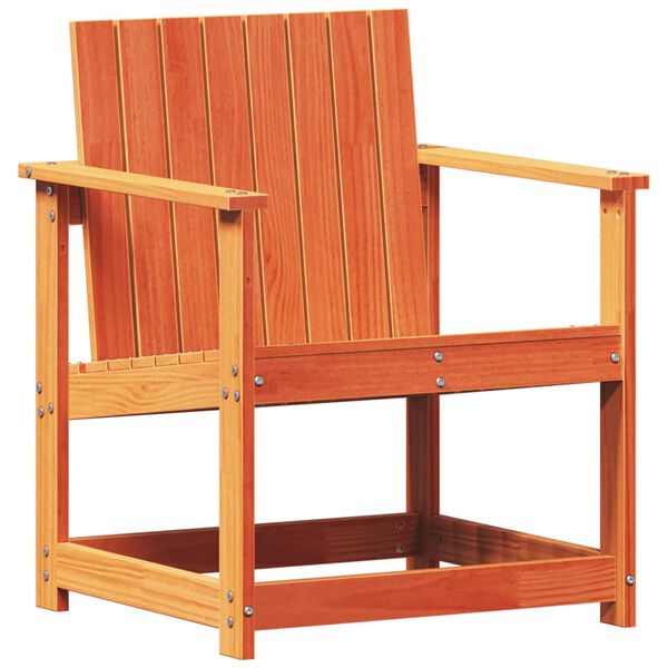 vidaXL Garden Chair Wax Brown 62x56x77 cm Solid Wood Pine