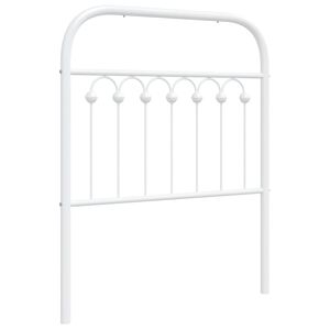 vidaXL Metal Headboard White 75 cm