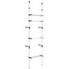 vidaXL Telescopic Wardrobe System | Silver and Black | Aluminium, Plastic
