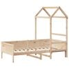 vidaXL Day Bed with Roof without Mattress 80x200 cm Solid Wood