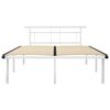 vidaXL Bed Frame without Mattress White Metal 140x200cm